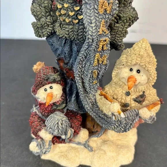 Boyds Folkstone Snowman Family “Be Warm” Figurine Style 2818 (1997) - Picture 5 of 8